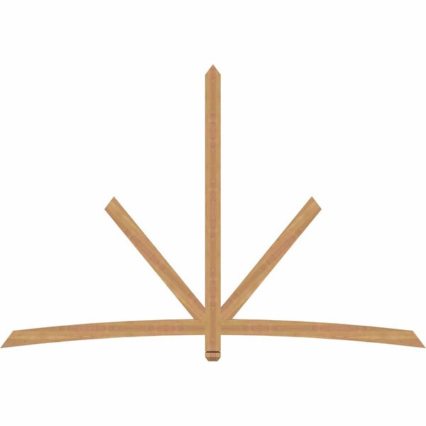 Ekena Millwork Alberta Smooth Timber Gable Bracket, Western Red Cedar, 96"W x 64"H x 1 1/2"D x 3 1/2"F, 16/12 Pitch GBW096X64X0204ALB00SWR - main